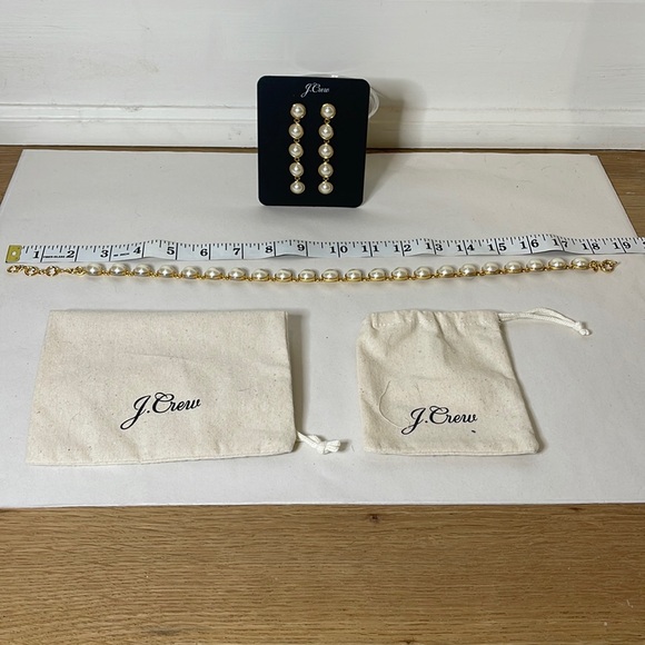 J. Crew Jewelry - J Crew Pearl jewelry. Pierced earrings. 16+2 necklace